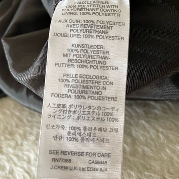 J. Crew Faux Leather Black Pleated Mini Skirt - Picture 5 of 8